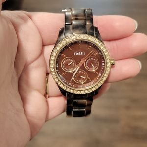 Fossil Stella Tortoise shell resin watch